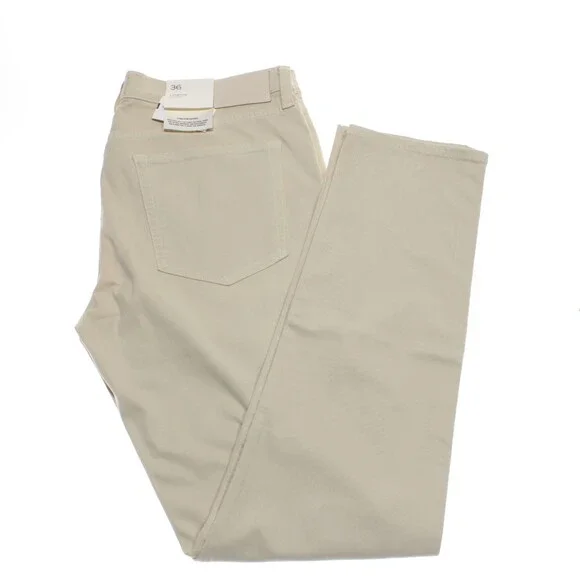 Citizens of Humanity NWT 5 Pocket Jean Cut Pants Size 36 US Solid Beige Cotton